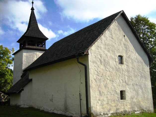 Staroveký evanjelický kostol postavený v gotickom slohu v obci Kyjatice